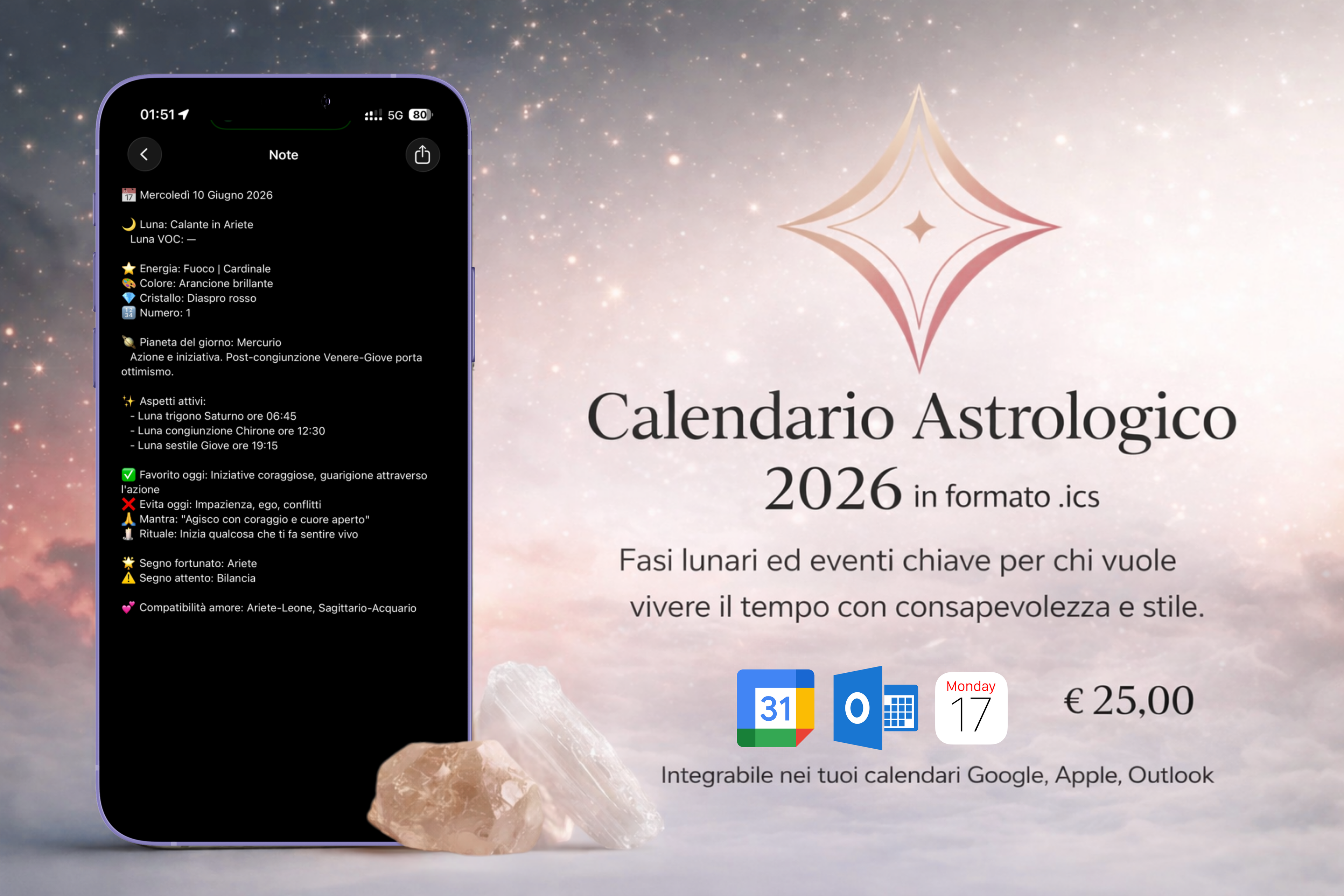 Calendario Astrologico 2026 – formato .ics